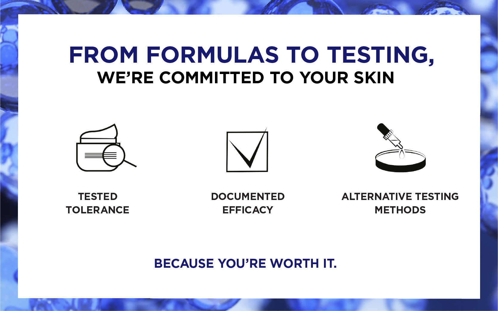 L'Oreal Paris skin care commitments